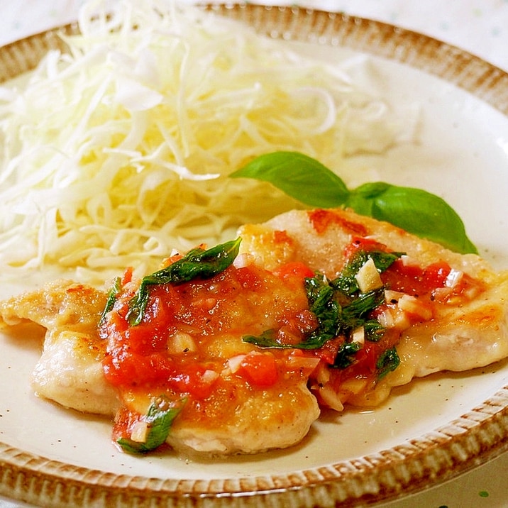 胸肉のステーキ トマトバジルソースかけ レシピ 作り方 By 京たまご86 楽天レシピ 胸肉のステーキ トマトバジルソースかけ レシピ 作り方 By 京たまご86 楽天レシピ
